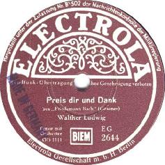 Picture of Walther Ludwig's record label