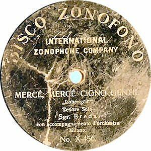 Picture of Gaetano Breda's Zonophone label