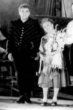 Picture of Franco Pagliazzi-1963 Plovdiv 27 june 1963  Very first Rigoletto of Franco Pagliazzi-with TOTI DAL MONTE 70 Birthday