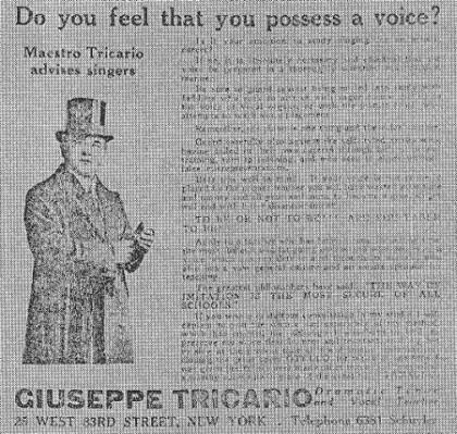 Picture of Giuseppe Tricario's advertisement