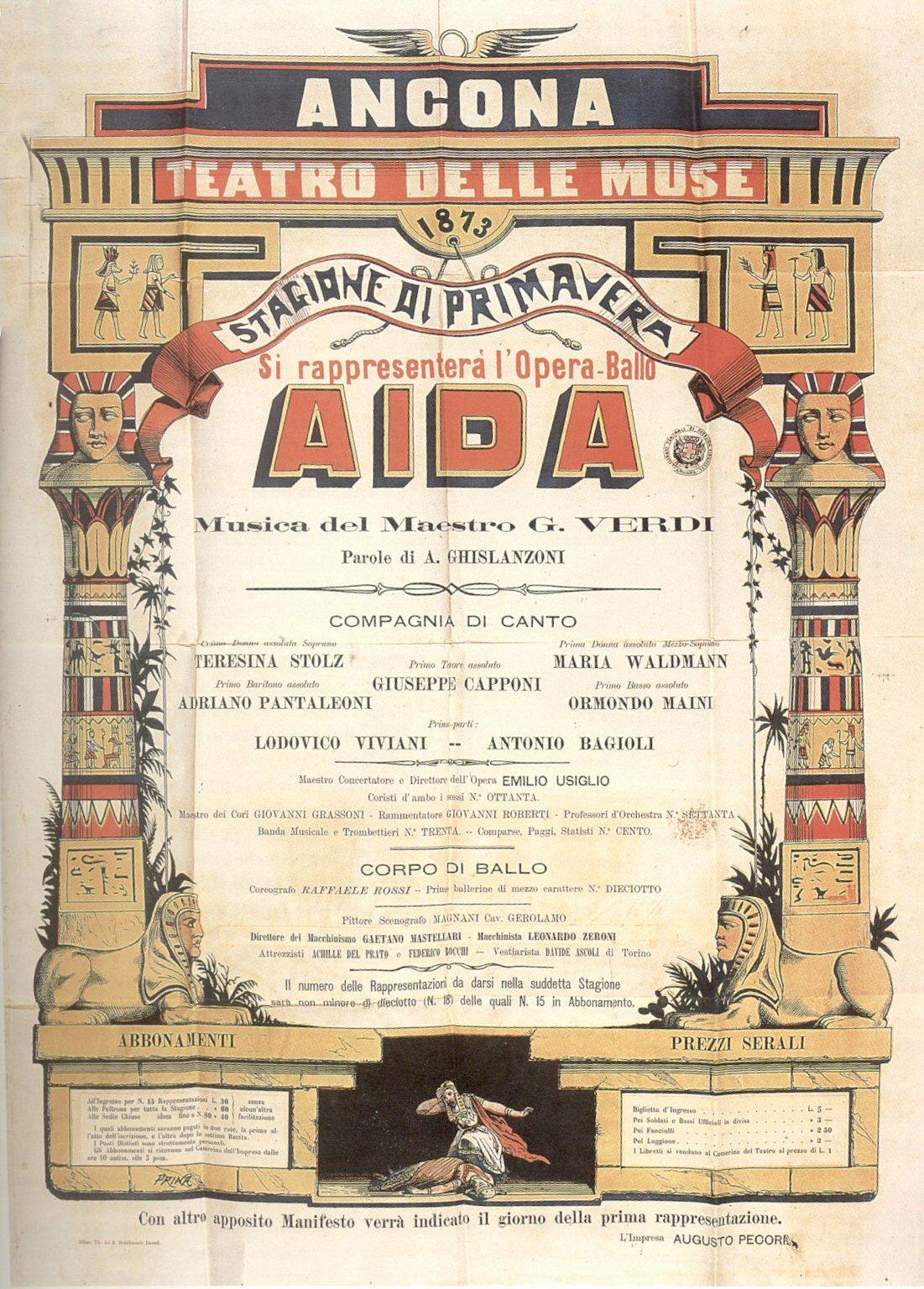 Picture of Giuseppe Capponi's Aida Broadside