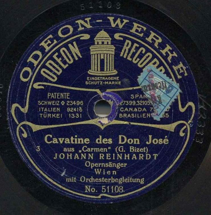 Picture of Reinhardt's label 