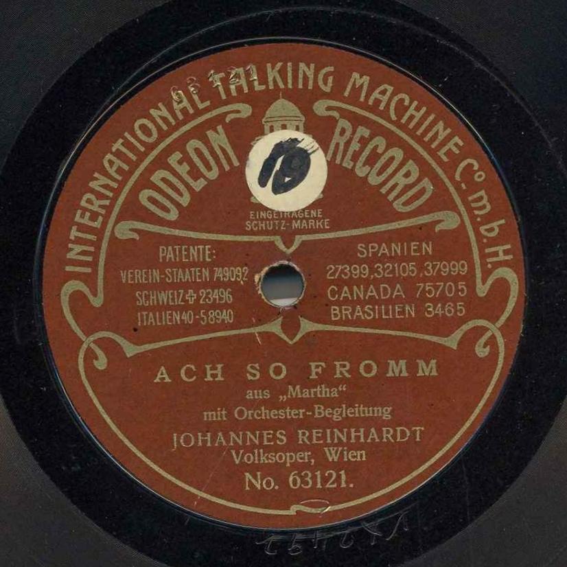 Picture of Reinhardt's label 