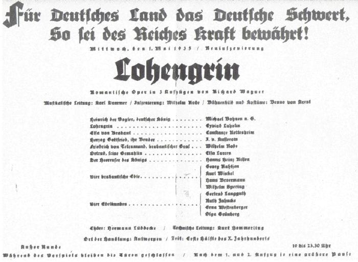 Picture of Eyvind Laholm's Lohengrin Broadside