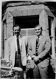 Picture of George Maran in 1960 with Benjamin Britten 