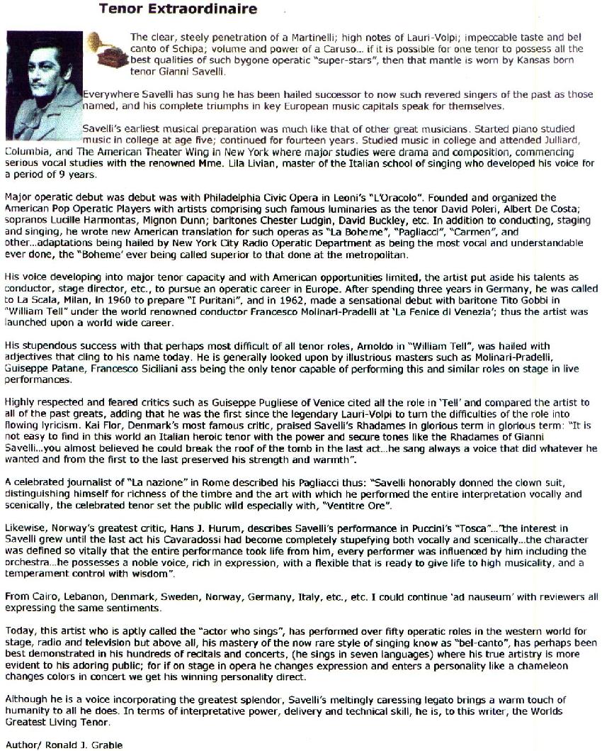 Ron Grable's Article