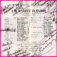 Picture of Rudi Hirigoyen's La route fleurie Marseille February 1972 playbill