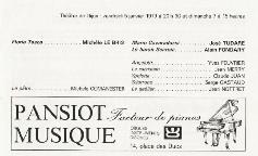 Picture of Tosca playbill in 1979 at Dijon