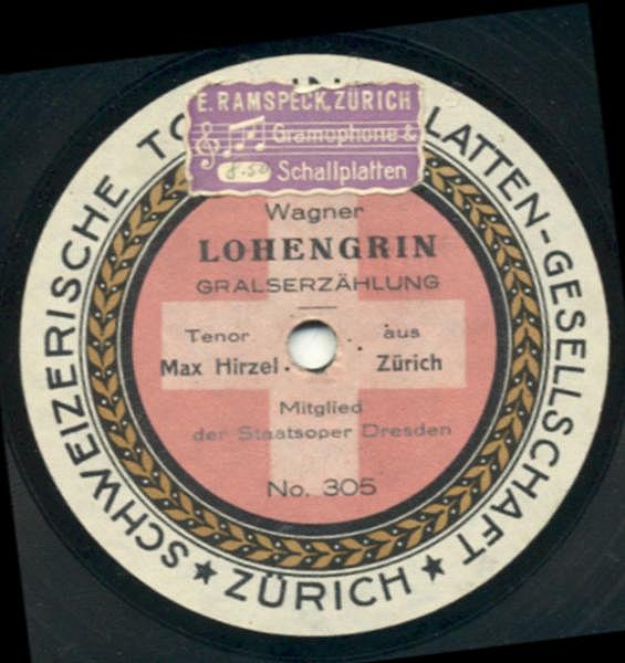 Picture of Max Hirzel's rare record label