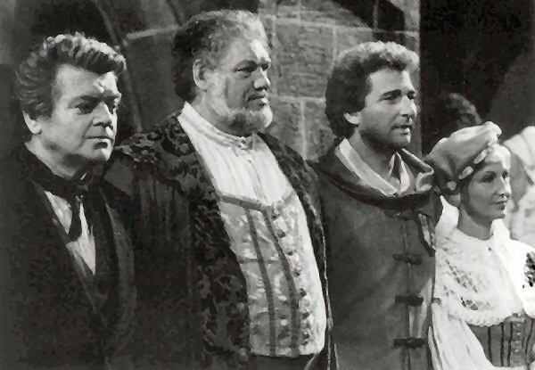 Picture of Siegfried Jerusalem with Manfred Schenk, Marga Schiml and Hermann Prey