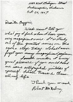 Picture of Vasso Argyris' fan letter