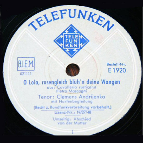 Picture of Clemens Andrijenko's label